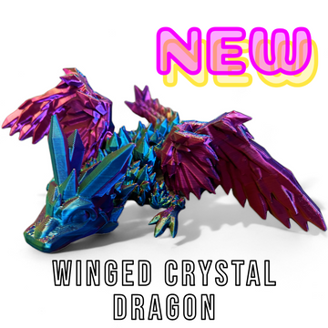 NEW Winged Crystal Dragon Fidget - Available in 6 different colours
