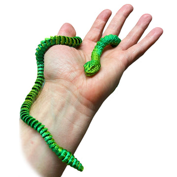NEW Jungle Green Articulated Snake Fidget Toy! Colour Gradient and Lightweight