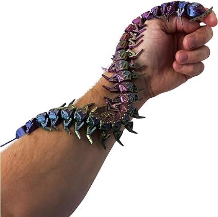 Multicolored Giant Centipede Fidget Flex Toy