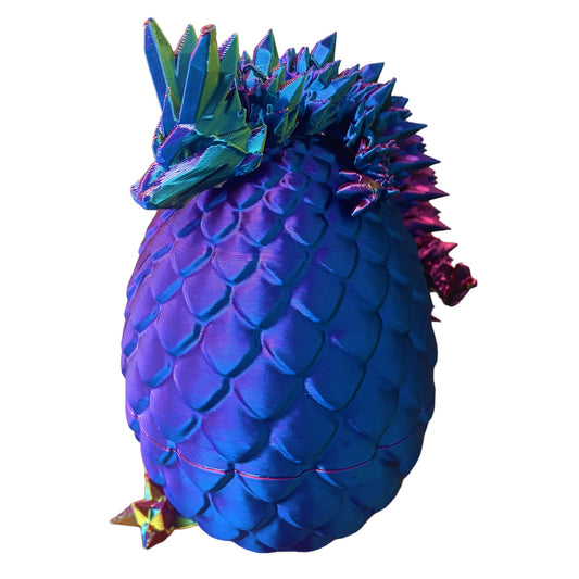 Dragon Fidget Toy & Dragon Egg - Articulated Dragon - Handmade 3D Printed - Fantasy Game of Thrones 3D Lizard Desk Decor